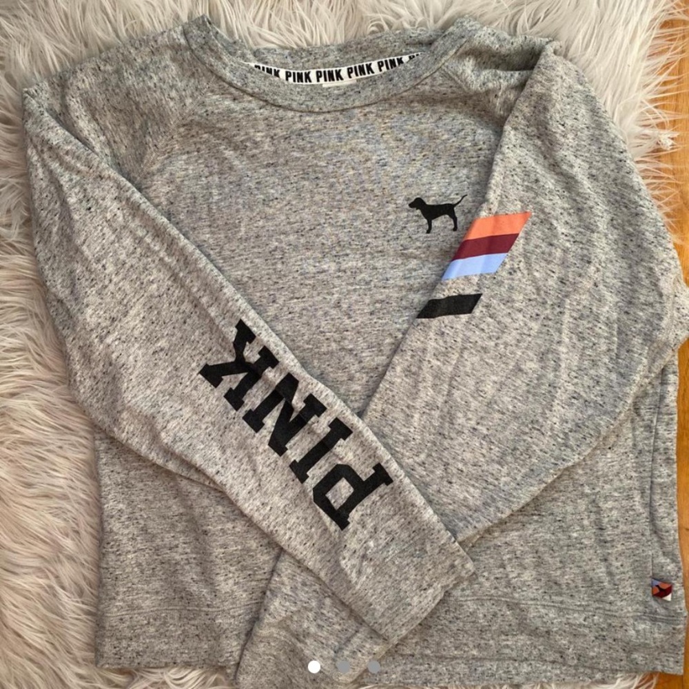 Gray PINK oversized sweater